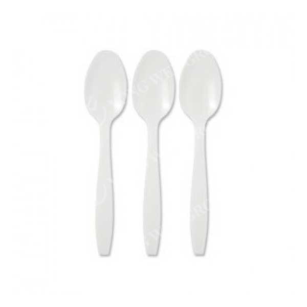 Disposable White Plastic Tea Spoon 50’s – Axton
